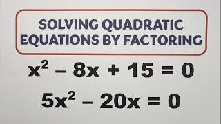 Solving Quadratic Equations by Factoring MathTeacherGon  Grade 9 Math [upl. by Maddy]