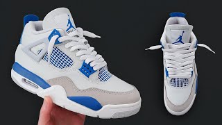 HOW TO LOOSELY LACE JORDAN 4s  AIR JORDAN 4 LACE STYLE [upl. by Sotnas658]