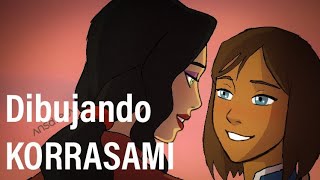 Dibujando Korrasami in love [upl. by Lean524]