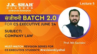 COMPANY LAW I LECTURE 5 I Inspection Inquiry amp Investigation I संजीवनी REVISION BATCH 20 I JUNE 24 [upl. by Dnarud893]