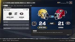 NCAA25 Notre Dame DYNASTY szn 3 week 13 v Bulldoggers [upl. by Lennod]