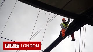 Repairing the O2s ripped roof after storm Eunice damage [upl. by Eenat247]