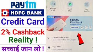 Paytm HDFC Bank Credit Card 2 Cashback Reality Paytm HDFC Credit Card Charges [upl. by Avek]