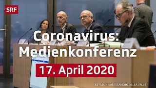 Medienkonferenz mit Fachexperten des Bundes  17 April 2020  SRF News [upl. by Odnolor]