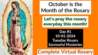 October is the month of the rosary Rosary for today 1012024 Tuesday Rosary Sorrowful Mysteries [upl. by Abisha]