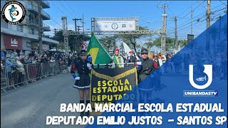 Banda Marcial Deputado Emílio Justos Santos  SP  7 Concurso de Bandas de Santos 2024 Completo [upl. by Dot]