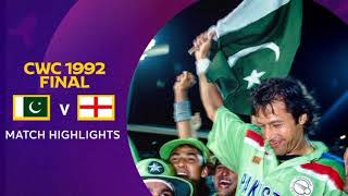 Cricket World Cup 1992 Final Pakistan v England  Match Highlights [upl. by Aihsei]