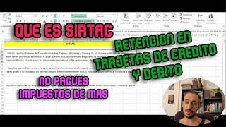 Retenciones SIRTAC en TARJETAS de DEBITO y CREDITO  NO pagues IMPUESTOS de mas [upl. by Nerra37]