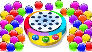 Learn Colors With Dancing Balls  Finger Family Song  Educational Videos For Kids By kidscamp [upl. by Ariec]