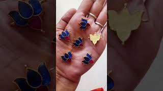 Jadau kundan Lotus Pendant wholesale price 722995322 jadaukundan lovejewelleryearrings lotus [upl. by Elumas]