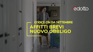 Affitti brevi obbligo del codice Cin da settembre [upl. by Petunia]