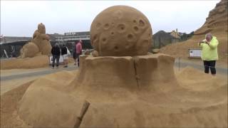 Sand sculpture festival  Søndervig beach Denmark [upl. by Nodearb]