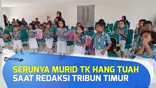 Serunya Murid TK Hang Tuah Berkunjung ke Redaksi Tribun Timur [upl. by Kassaraba]