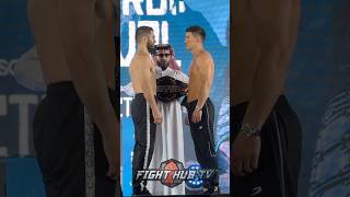 Artur Beterbiev vs Dmitry Bivol weigh in is INTENSE [upl. by Jason]