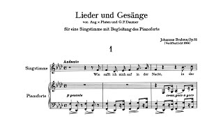 Brahms 9 Lieder und Gesänge Op 32 with Score [upl. by Darian]