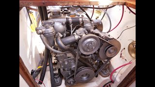 Coolant Flush on a Yanmar 2GM20F [upl. by Sirred]