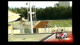 Close call plane crash interrupts baseball game [upl. by Ik]