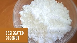 How to Make Desiccated Coconut  Homemade Shredded Coconut [upl. by Grube599]