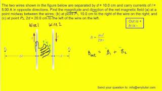 The two wires shown in the figure below are separated by d [upl. by Anwahsat]