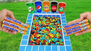 Experiment Coca Cola of Fanta VS X SUGARS PX Sodas 7up Pepsi Sprite Sprite And Mentos İn The Pool [upl. by Gurango608]