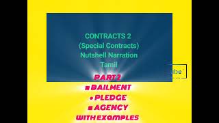 LLB AUDIO NOTES  CONTRACTS II  PART 2 VIDEO  BAILMENT  PLEDGE  AGENCY WITH EXAMPLES [upl. by Anaizit]