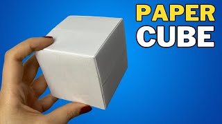 How to Make a Paper Cube  Handmade Cube Box 🧊 [upl. by Nohsed]