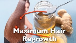 Maximum Hair Regrowth With This Ginger  Coconut Oil Hair Mask  Hair loss prevention [upl. by Elsy]