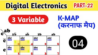 K map digital electronics in hindi PART22 3 variables karnaugh map in digital electronics [upl. by Ailic326]