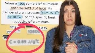 Calorimetry Examples How to Find Heat and Specific Heat Capacity [upl. by Prager]