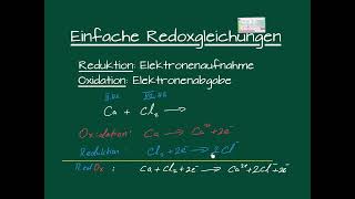 Redoxreaktionen  Einfache Redoxgleichungen [upl. by Armin405]