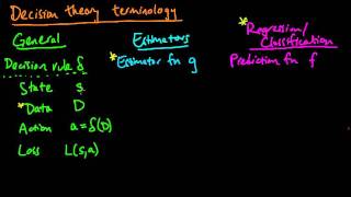 ML 112 Decision theory terminology in different contexts [upl. by Malchus791]