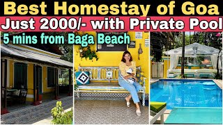 Best Homestay of Goa  Home with Private pool in Budget  Baga Beach Hotels  ​⁠Findingindia Goa [upl. by Ruelle]