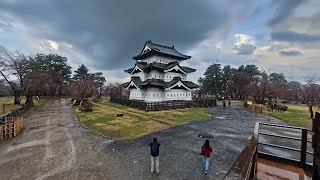 Hirosaki Castle in Heavy Rain A Tranquil Escape in Aomori [upl. by Eelirem]