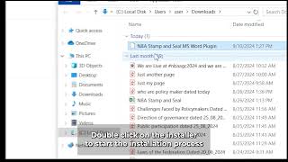 Affixing your EStamp and downloading your Microsoft Addin Installer for NBA Stamp and Seal [upl. by Ahcirt]