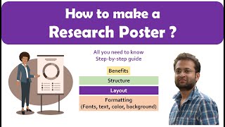 How to make a great research poster Academic poster design for conference PhD Layoutformatting [upl. by Joacima]