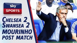 Mourinho unhappy with Eva Carneiro going on the pitch  Full post match  Chelsea 22 Swansea [upl. by Allehc17]