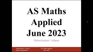 AS Maths  2023  Stats  Q4 [upl. by Mosier867]