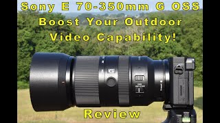 Review Sony E 70  350mm f45  63 G OSS Lens  Video footage Wildlife Aircraft and More [upl. by Dnartreb]