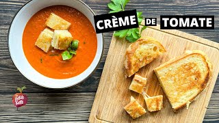 CRÈME DE TOMATE MAISON 🍅 Croûtons de grilledcheese [upl. by Tierza]