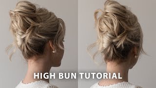 High Bun Updo Hairstyle ❤️ Wedding Hairstyle Prom Wedding Guest [upl. by Alletsirhc32]