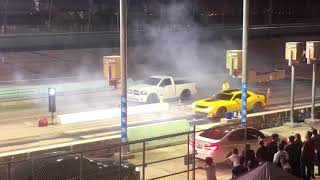 Ram 1500 57 hemi vs challenger scat pack 392 hemi 18 mile [upl. by Edya61]