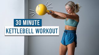 30 MIN Advanced Kettlebell HIIT Workout  Full Body No Repeat [upl. by Valda469]