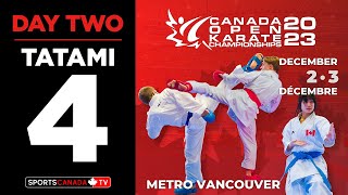 2023 Canada Open Karate Championships  DAY 2  Tatami 4 December 3 2023 [upl. by Basilio]