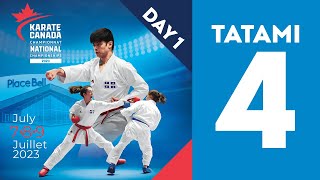 2023 Karate Canada National Championships 🥋 Tatami 4  Day 1 July 7 2023 [upl. by Shina]