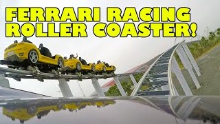 Fiorano GT Challenge Racing Roller Coaster Front Seat POV Ferrari World Abu Dhabi UAE [upl. by Llemhar589]