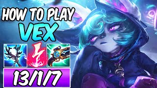 HOW TO PLAY VEX MID  Best Build amp Runes  Diamond Vex Guide S14  FULL AP BUFFS  League of Legends [upl. by Aramad180]