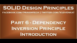 Dependency Inversion Principle Introduction [upl. by Eicirtap]