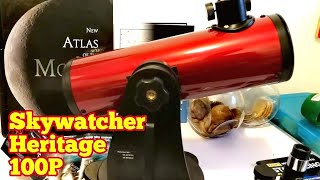 Skywatcher Heritage 100P Tabletop Dobsonian Reflecting TelescopeUnboxing Review Use [upl. by Ahsenev163]