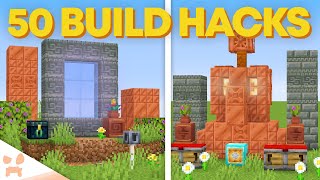 50 Minecraft 121 Build Hacks [upl. by Vassar]