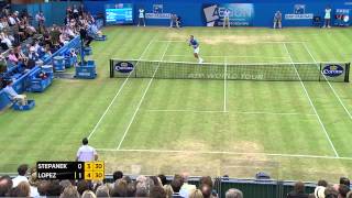 Radek Stepanek vs Feliciano Lopez  Aegon Championships Day 6 match highlights [upl. by Airemahs]